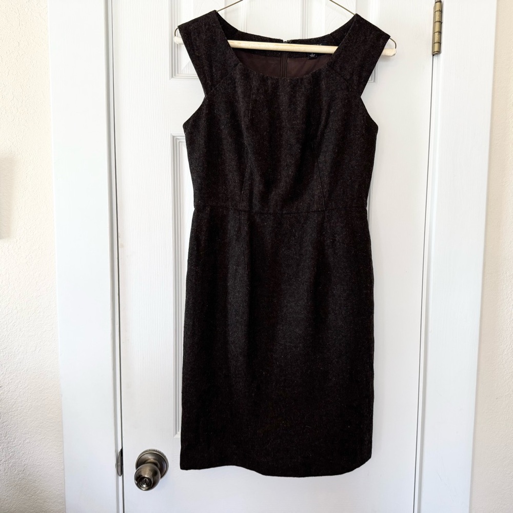 Banana Republic Wool Blend Sheath Dress Size‎ 2 | Brown Sleeveless Career Office